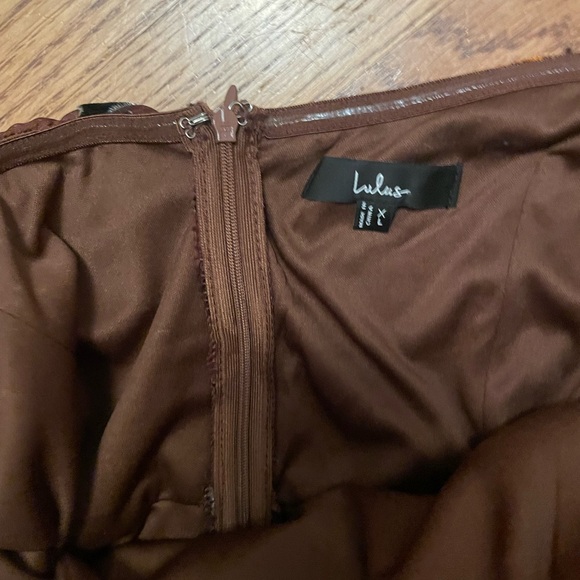 Lulus Confidently Impressive Brown Velvet Off-the-Shoulder Maxi Dress - Picture 8 of 9